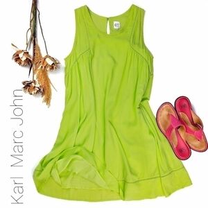 NEW Karl Marc John Lime Honeycomb Lined Dress S